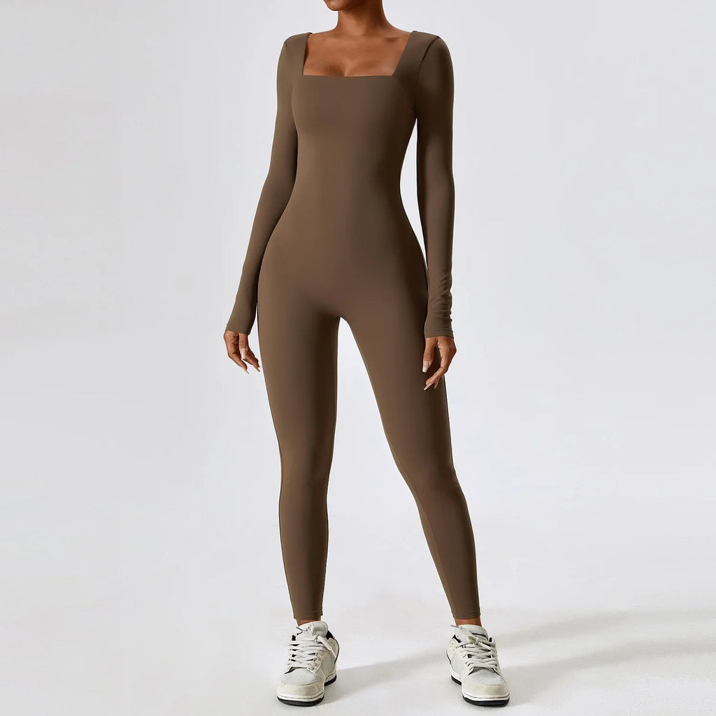 Tight-fitting long-sleeved yoga clothes for women, nude fitness sports quick-drying yoga jumpsuits eprolo
