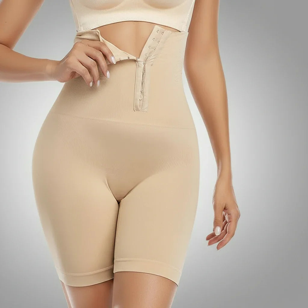 High Waist Abdominal Pants Women's Postpartum Corset Belly Raise Hip Leggings Buckle Adjustment Seamless Boxer Large Size Body Shaper Pants eprolo