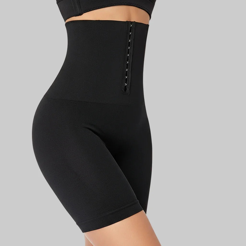 High Waist Abdominal Pants Women's Postpartum Corset Belly Raise Hip Leggings Buckle Adjustment Seamless Boxer Large Size Body Shaper Pants eprolo